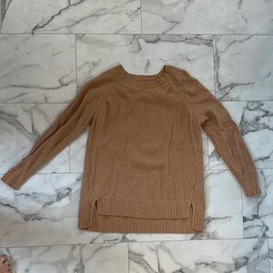 Classic Crewneck Women's Sweater in Camel